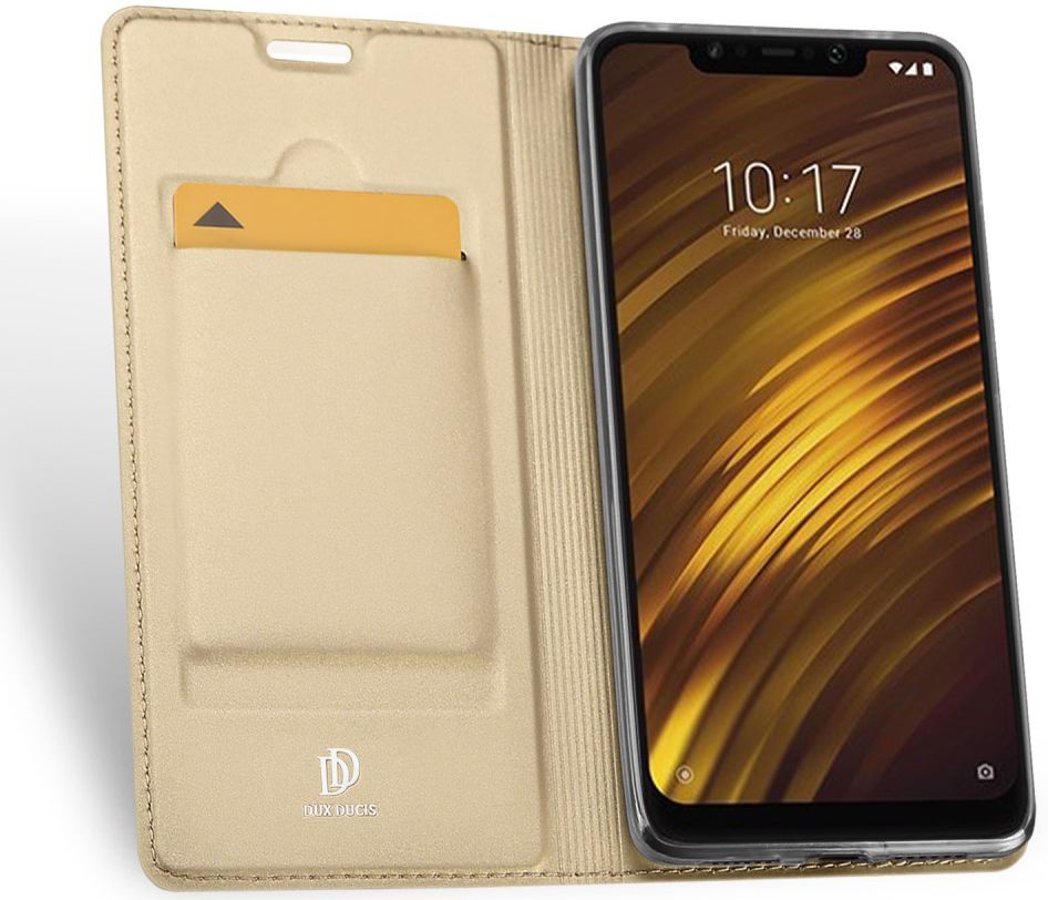 Dux Ducis Xiaomi Pocophone F1 Premium Bookcase Hoesje Goud afbeelding 2