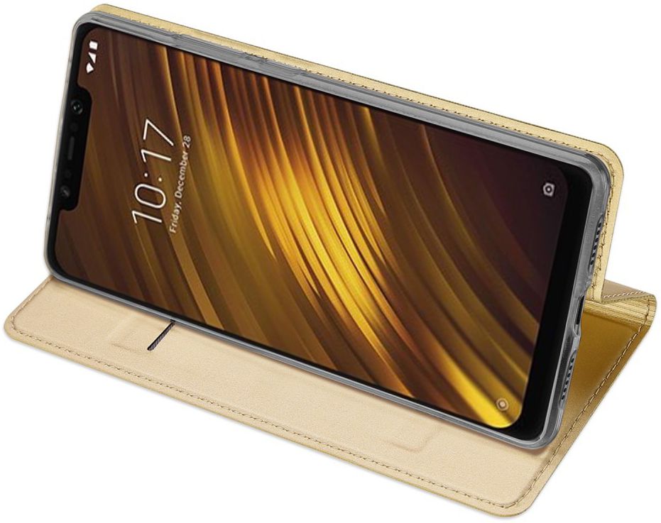 Dux Ducis Xiaomi Pocophone F1 Premium Bookcase Hoesje Goud afbeelding 4