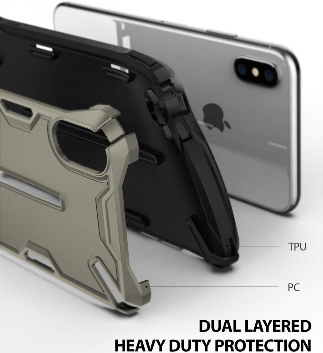 Ringke Dual X Apple iPhone XS Max Hoesje Brons afbeelding 2