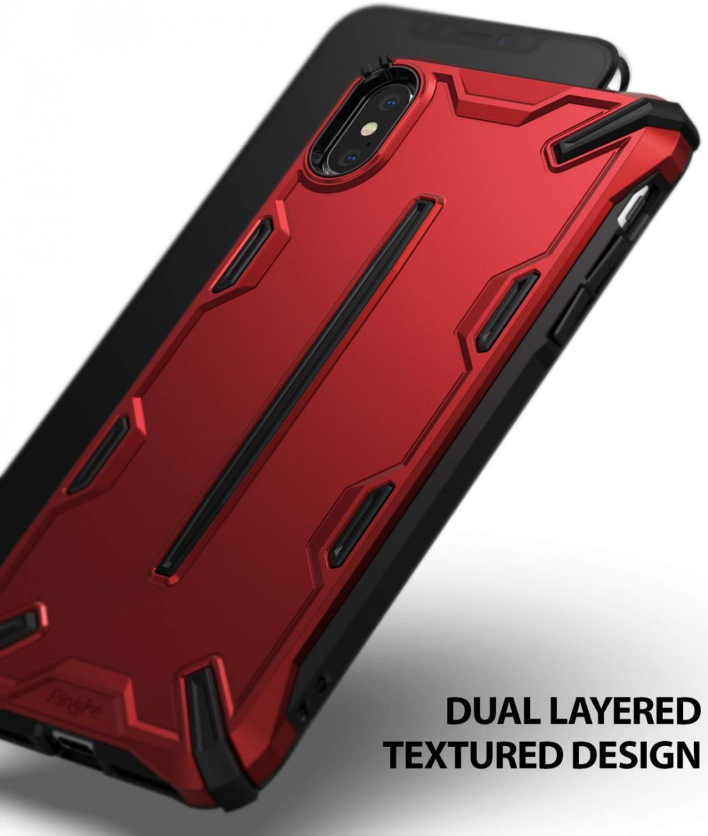 Ringke Dual X Apple iPhone XS Hoesje Rood afbeelding 6