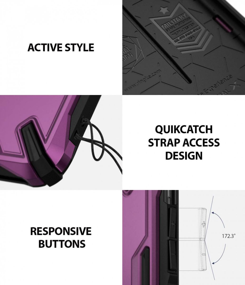 Ringke Dual X Apple iPhone XS Hoesje Paars afbeelding 7