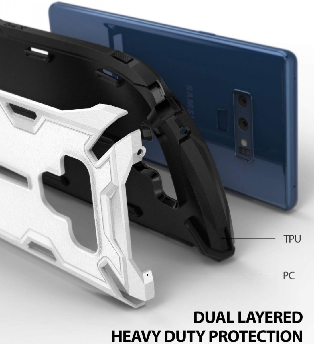Ringke Dual X Samsung Galaxy Note 9 Hoesje Wit afbeelding 2