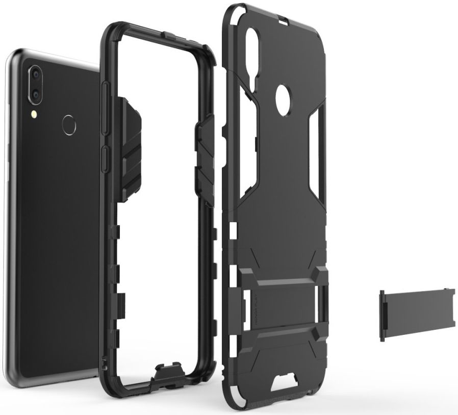 Honor Play Hybride Stand Hoesje Zwart afbeelding 2