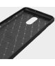 OnePlus 6T Geborsteld TPU Hoesje Zwart