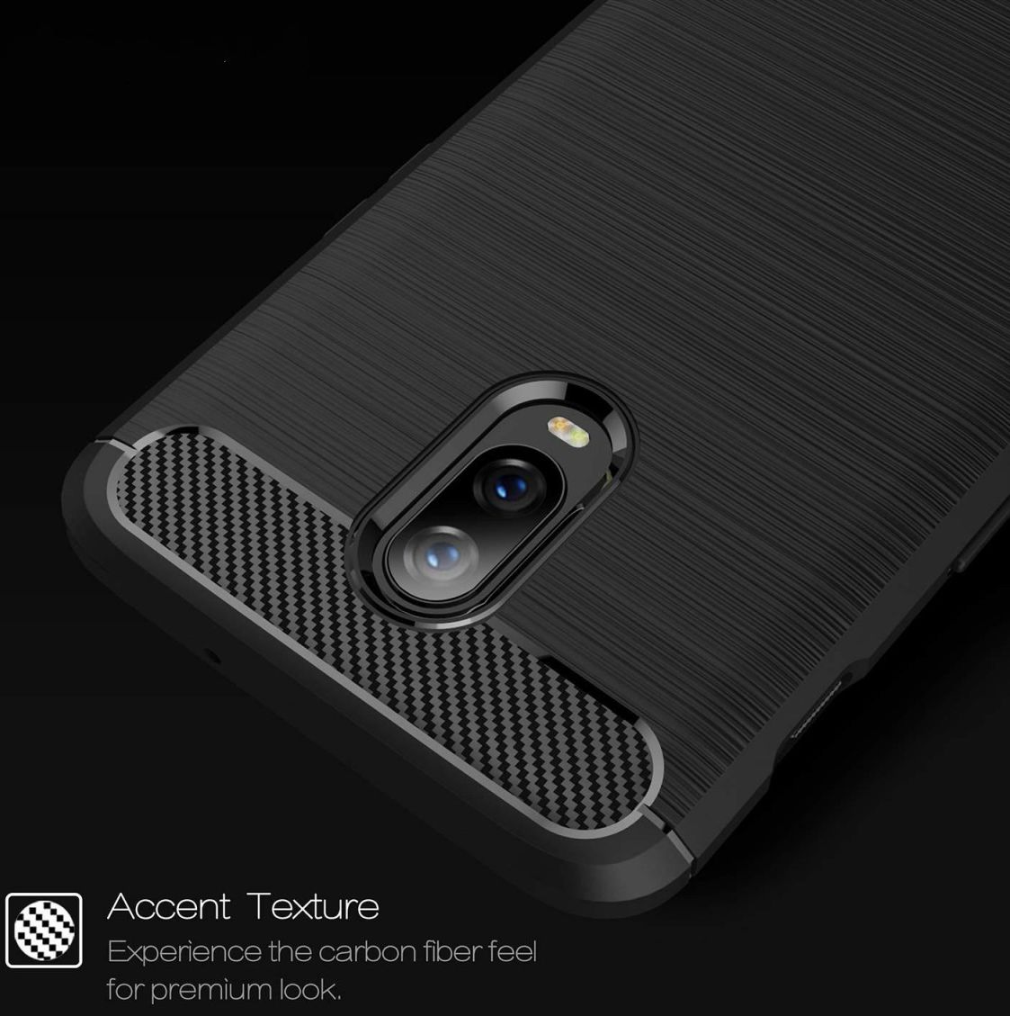 OnePlus 6T Geborsteld TPU Hoesje Blauw afbeelding 7