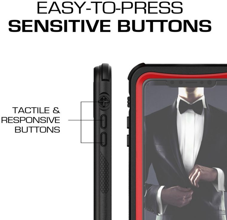 Ghostek Nautical 2 Waterbestendig Hoesje Apple iPhone XS Max Rood afbeelding 5