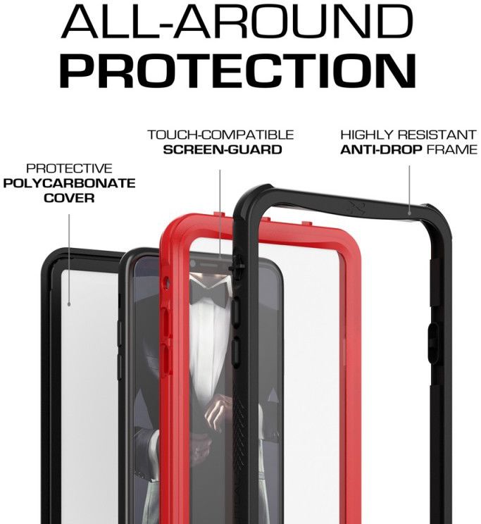 Ghostek Nautical 2 Waterbestendig Hoesje Apple iPhone XS Max Rood afbeelding 6