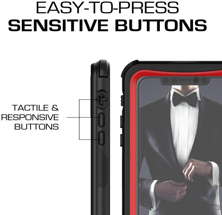 Ghostek Nautical 2 Waterbestendig Hoesje Apple iPhone XS Rood afbeelding 3
