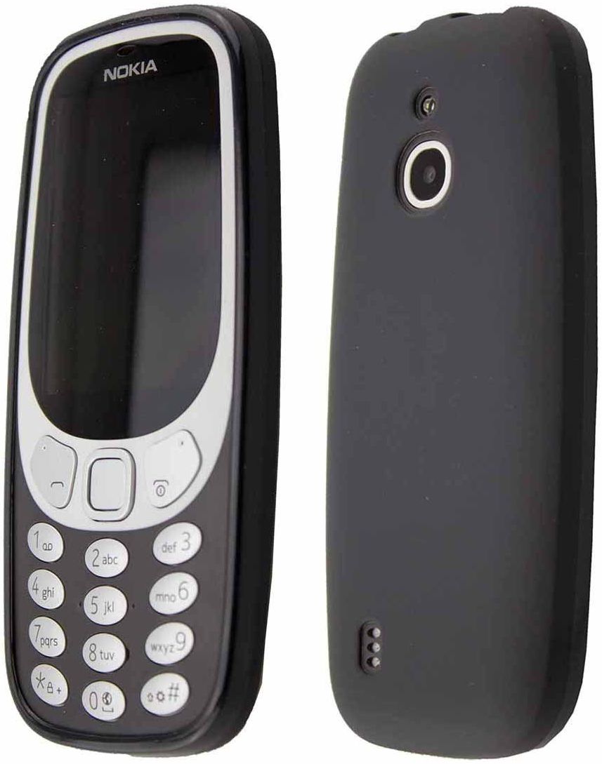 Nokia 3310 3G/4G TPU Hoesje Zwart afbeelding 2