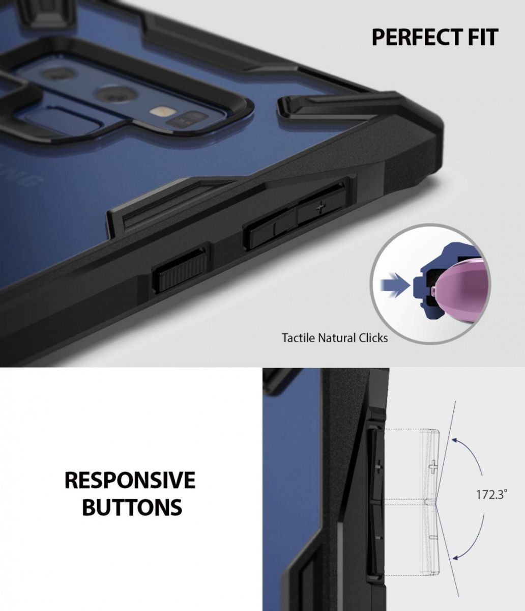 Ringke Fusion X Samsung Galaxy Note 9 Hoesje Doorzichtig Paars afbeelding 5