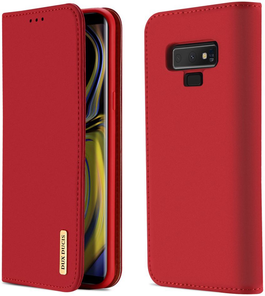 Dux Ducis Luxe Book Case Samsung Galaxy Note 9 Hoesje Echt Leer Rood afbeelding 1