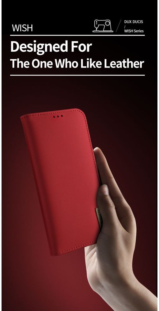 Dux Ducis Luxe Book Case Samsung Galaxy Note 9 Hoesje Echt Leer Rood afbeelding 10