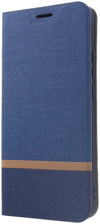 Huawei P Smart Plus Linnen Textuur Lederen Flip Hoesje Blauw afbeelding 5