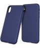 Apple iPhone XS Max Twill Slim Texture Back Cover Blauw