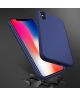 Apple iPhone XS Max Twill Slim Texture Back Cover Blauw