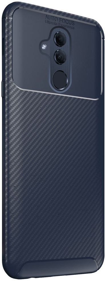 Huawei Mate 20 Lite Siliconen Carbon Hoesje Blauw afbeelding 2