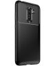 Xiaomi PocoPhone F1 Siliconen Carbon Hoesje Zwart