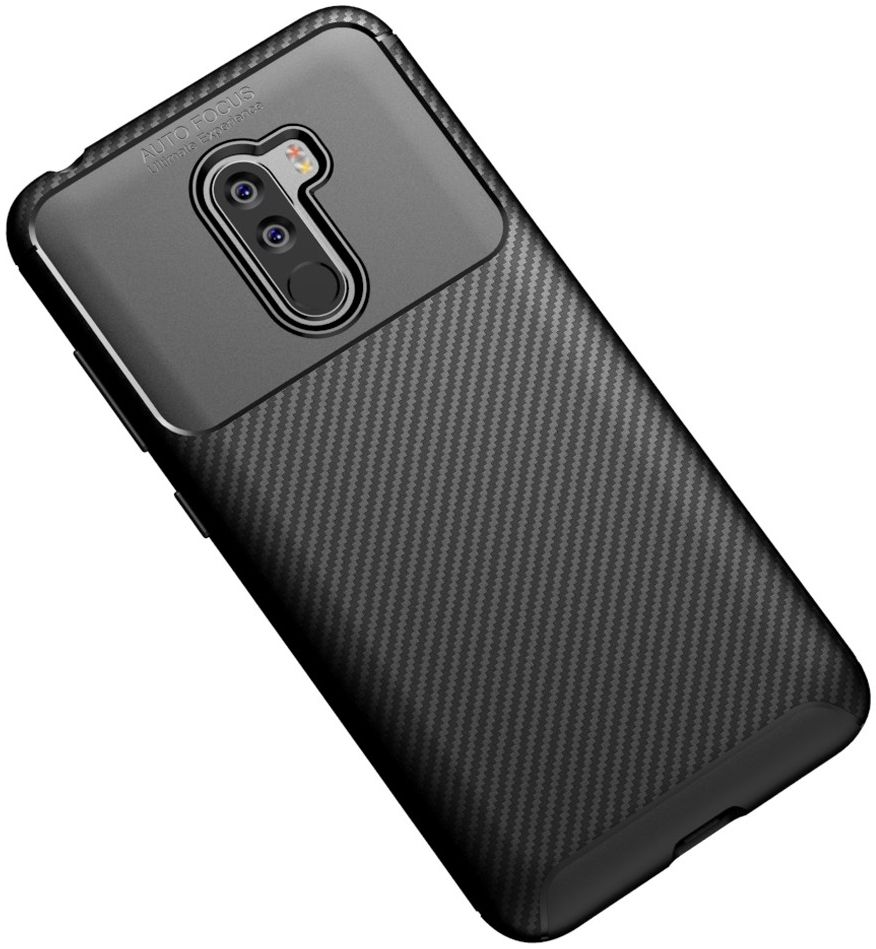 Xiaomi PocoPhone F1 Siliconen Carbon Hoesje Zwart afbeelding 7