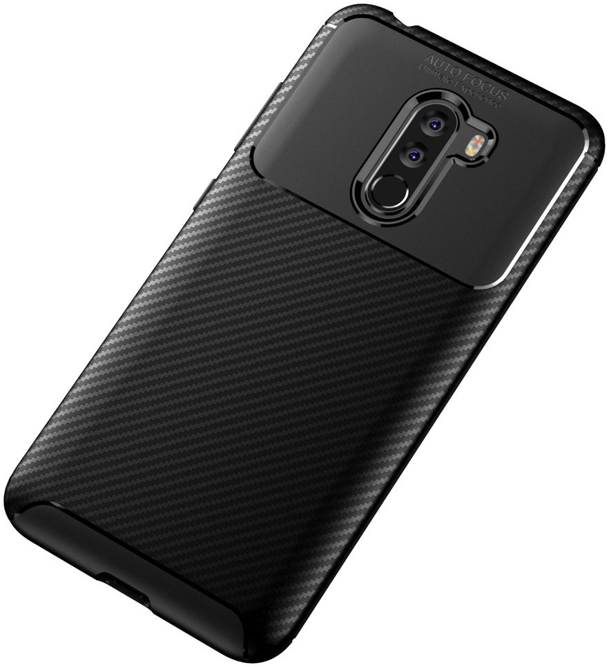 Xiaomi PocoPhone F1 Siliconen Carbon Hoesje Zwart afbeelding 10