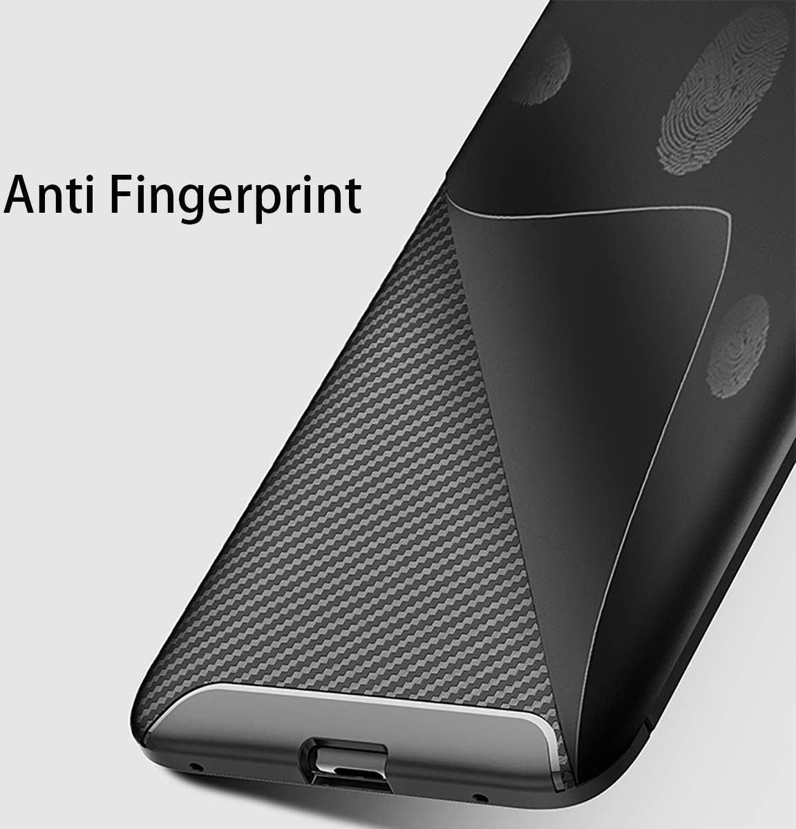 Huawei Mate 20 Pro Siliconen Carbon Hoesje Blauw afbeelding 7