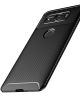Sony Xperia XZ2 Compact Siliconen Carbon Hoesje Zwart