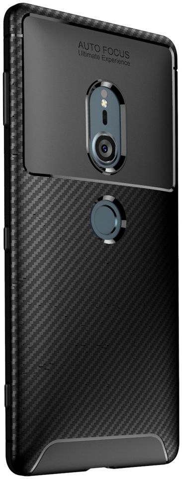 Sony Xperia XZ2 Siliconen Carbon Hoesje Zwart afbeelding 6