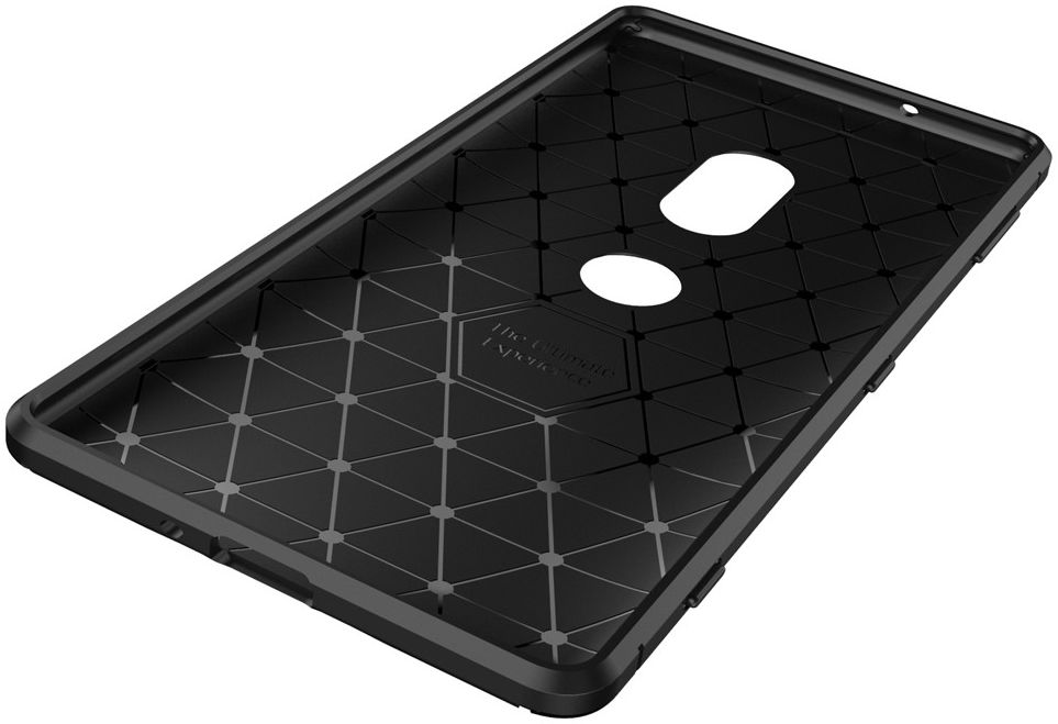 Sony Xperia XZ2 Siliconen Carbon Hoesje Zwart afbeelding 9