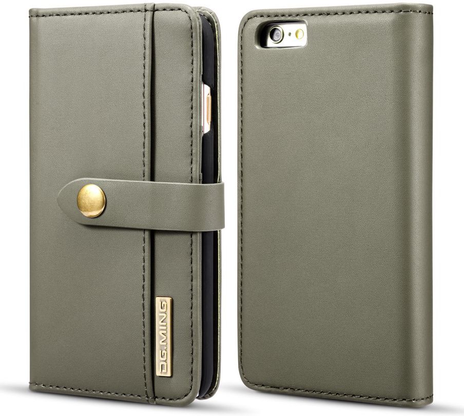 Apple iPhone 6s Echt Leren 2-in-1 Bookcase en Back Cover Hoesje Groen afbeelding 12