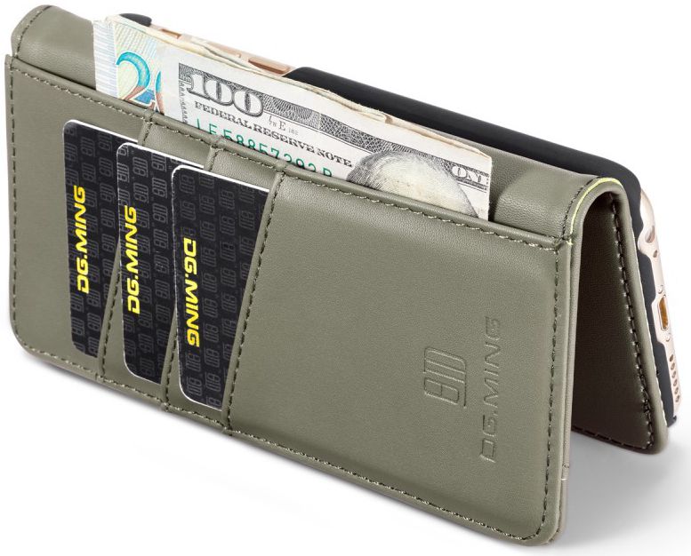 Apple iPhone 6s Echt Leren 2-in-1 Bookcase en Back Cover Hoesje Groen afbeelding 7