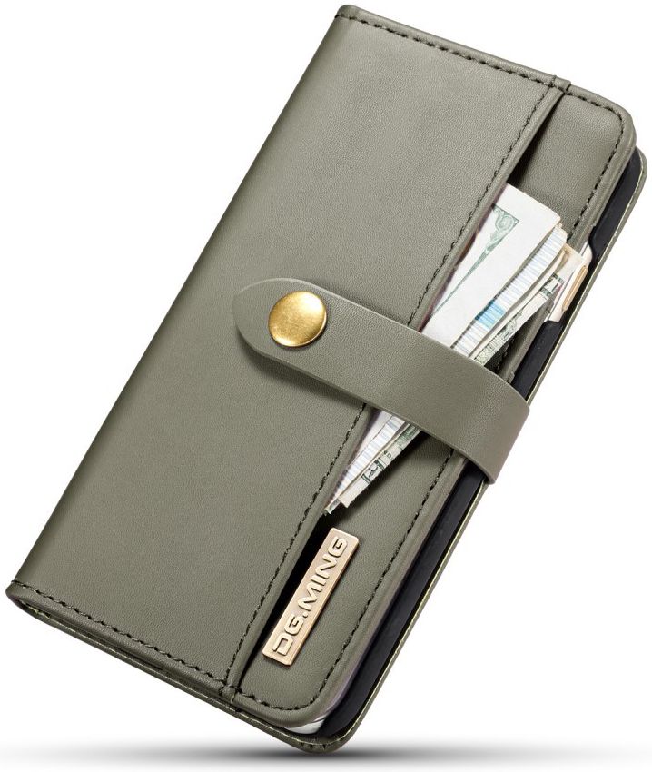 Apple iPhone 6s Echt Leren 2-in-1 Bookcase en Back Cover Hoesje Groen afbeelding 8