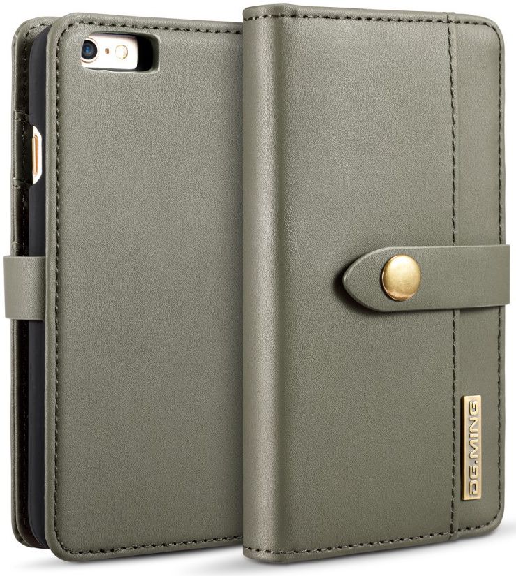 Apple iPhone 6s Echt Leren 2-in-1 Bookcase en Back Cover Hoesje Groen afbeelding 13