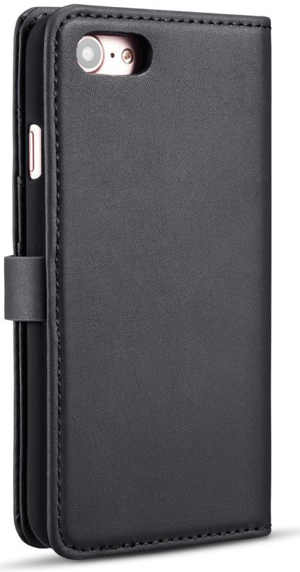 Apple iPhone 7/8 Echt Leren 2-in-1 Bookcase en Back Cover Hoesje Zwart afbeelding 11