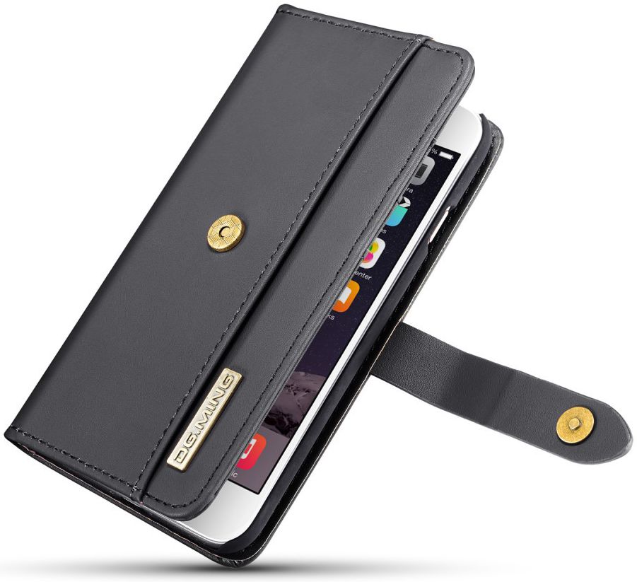 Apple iPhone 7/8 Echt Leren 2-in-1 Bookcase en Back Cover Hoesje Zwart afbeelding 14