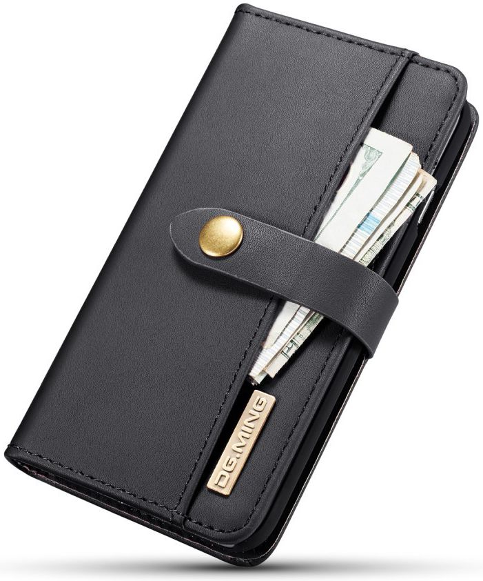 Apple iPhone 7/8 Echt Leren 2-in-1 Bookcase en Back Cover Hoesje Zwart afbeelding 8