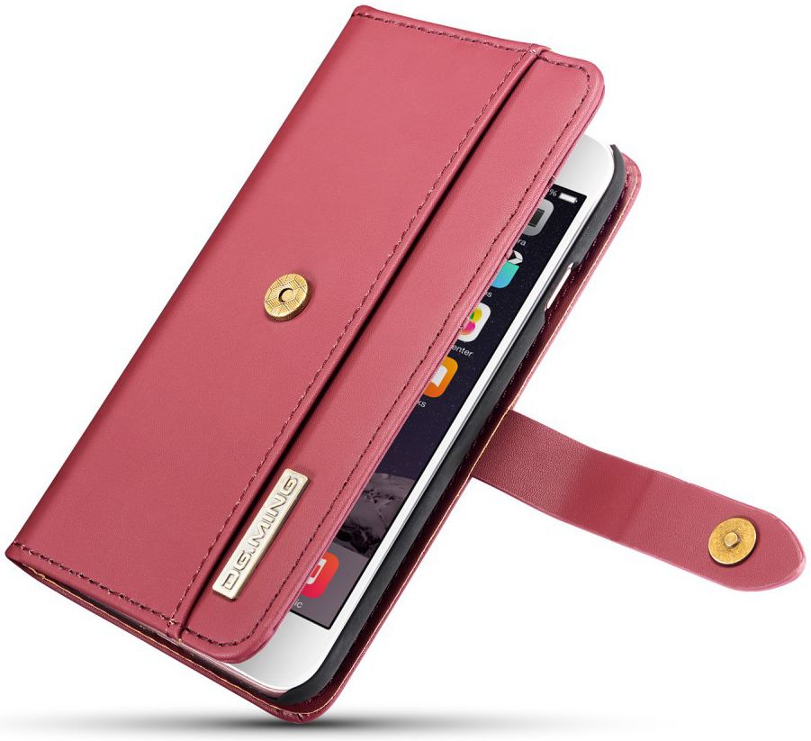 Apple iPhone 7/8 Echt Leren 2-in-1 Bookcase en Back Cover Hoesje Rood afbeelding 14