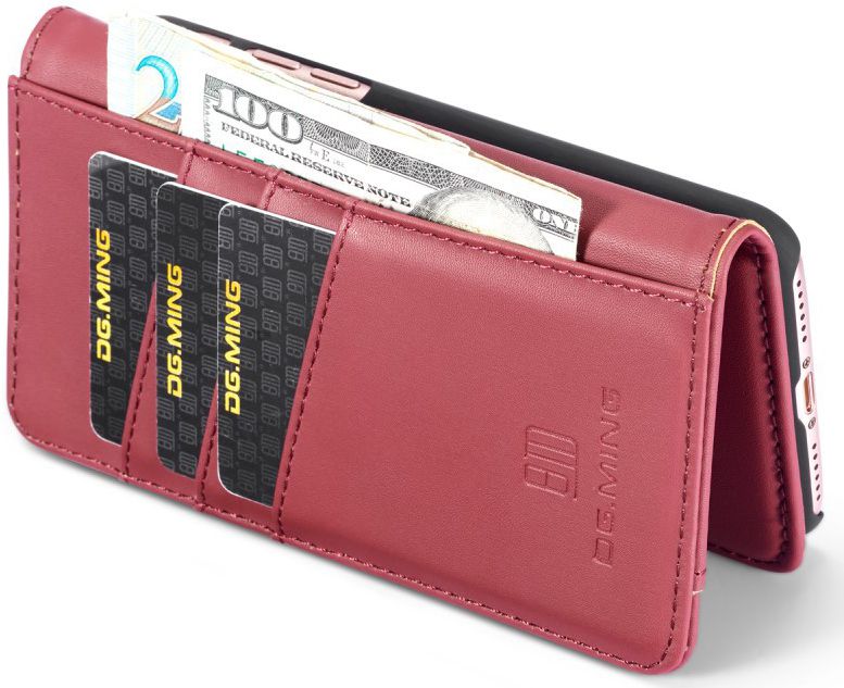 Apple iPhone 7/8 Echt Leren 2-in-1 Bookcase en Back Cover Hoesje Rood afbeelding 7