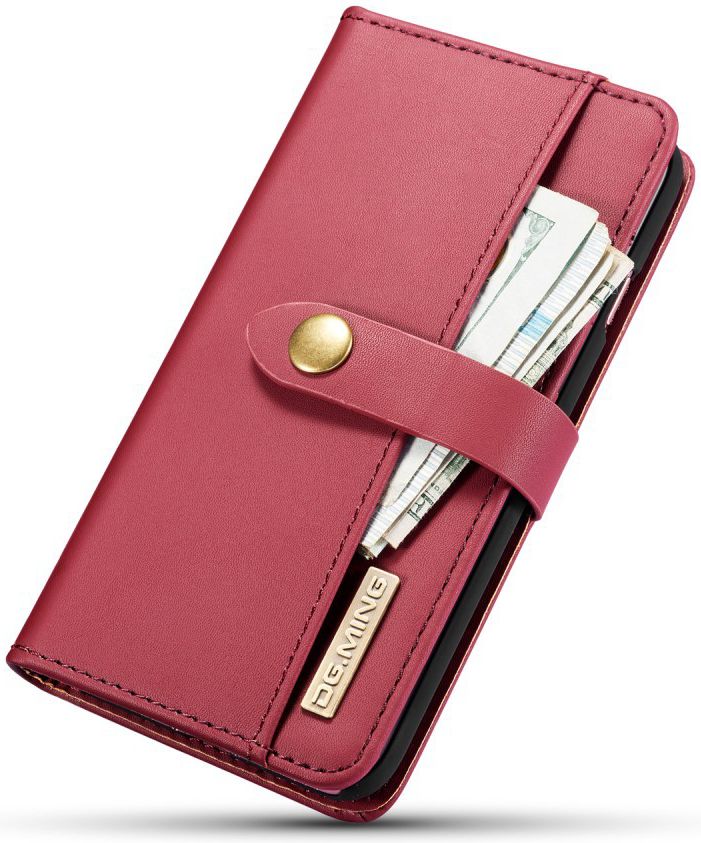 Apple iPhone 7/8 Echt Leren 2-in-1 Bookcase en Back Cover Hoesje Rood afbeelding 8