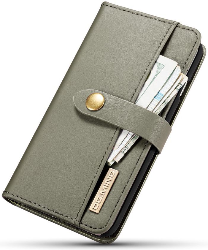 Apple iPhone 7/8 Echt Leren 2-in-1 Bookcase en Back Cover Hoesje Groen afbeelding 8