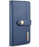 Apple iPhone 7/8 Echt Leren 2-in-1 Bookcase en Back Cover Hoesje Blauw