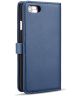 Apple iPhone 7/8 Echt Leren 2-in-1 Bookcase en Back Cover Hoesje Blauw