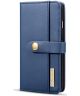 Apple iPhone 7/8 Echt Leren 2-in-1 Bookcase en Back Cover Hoesje Blauw