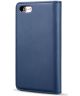 Apple iPhone 7/8 Echt Leren 2-in-1 Bookcase en Back Cover Hoesje Blauw