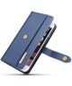 Apple iPhone 7/8 Echt Leren 2-in-1 Bookcase en Back Cover Hoesje Blauw