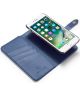 Apple iPhone 7/8 Echt Leren 2-in-1 Bookcase en Back Cover Hoesje Blauw