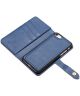 Apple iPhone 7/8 Echt Leren 2-in-1 Bookcase en Back Cover Hoesje Blauw