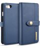 Apple iPhone 7/8 Echt Leren 2-in-1 Bookcase en Back Cover Hoesje Blauw