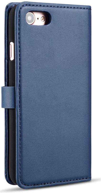 Apple iPhone 7/8 Echt Leren 2-in-1 Bookcase en Back Cover Hoesje Blauw afbeelding 11