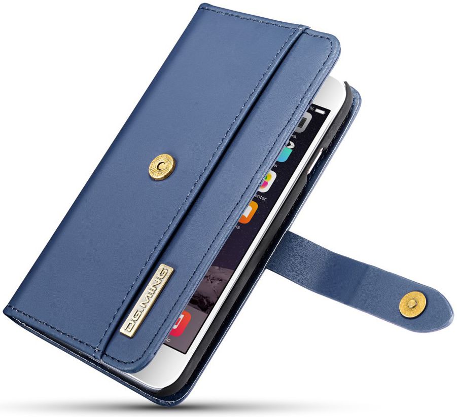 Apple iPhone 7/8 Echt Leren 2-in-1 Bookcase en Back Cover Hoesje Blauw afbeelding 14