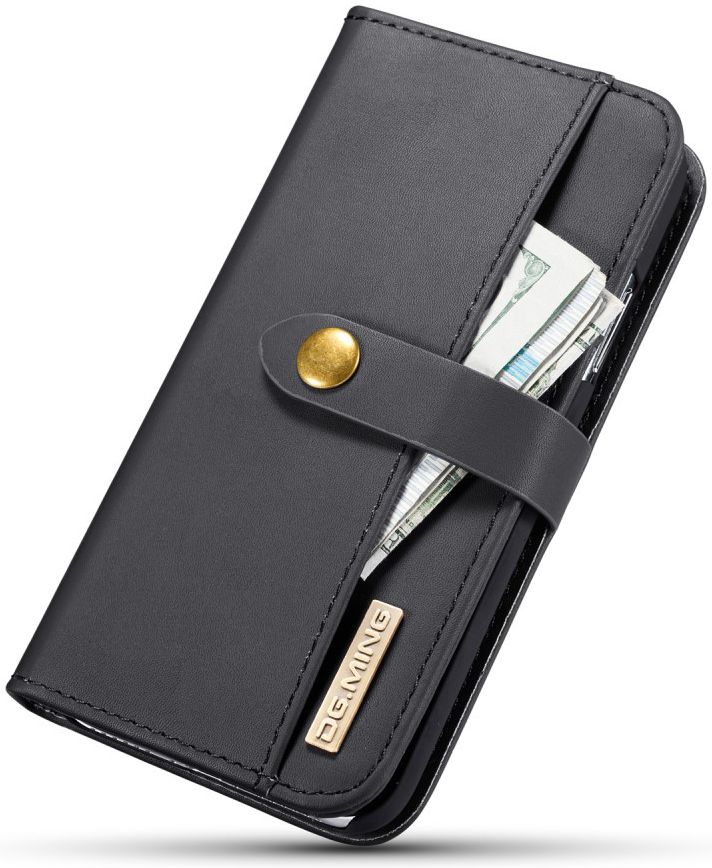 Apple iPhone XS Echt Leren 2-in-1 Bookcase en Back Cover Hoesje Zwart afbeelding 11