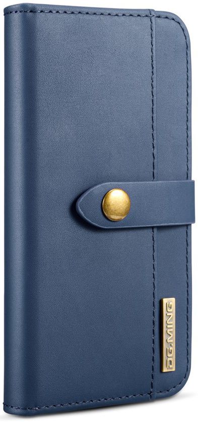 Apple iPhone XS Echt Leren 2-in-1 Bookcase en Back Cover Hoesje Blauw afbeelding 1